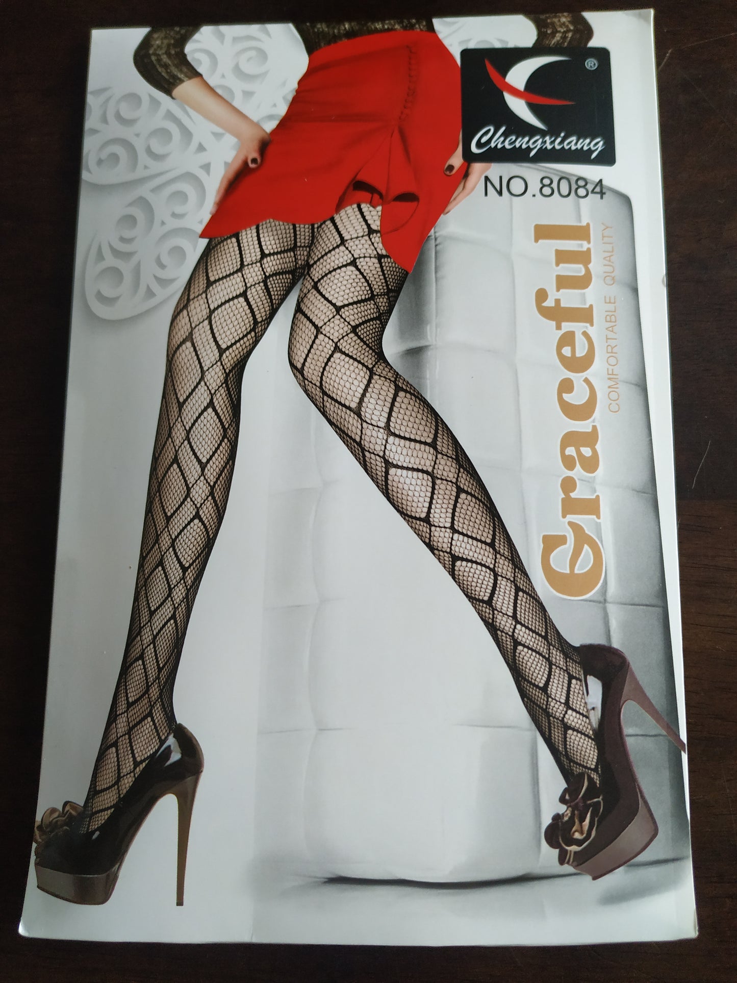 Funky Diamonds Fishnet Tights Black One Size