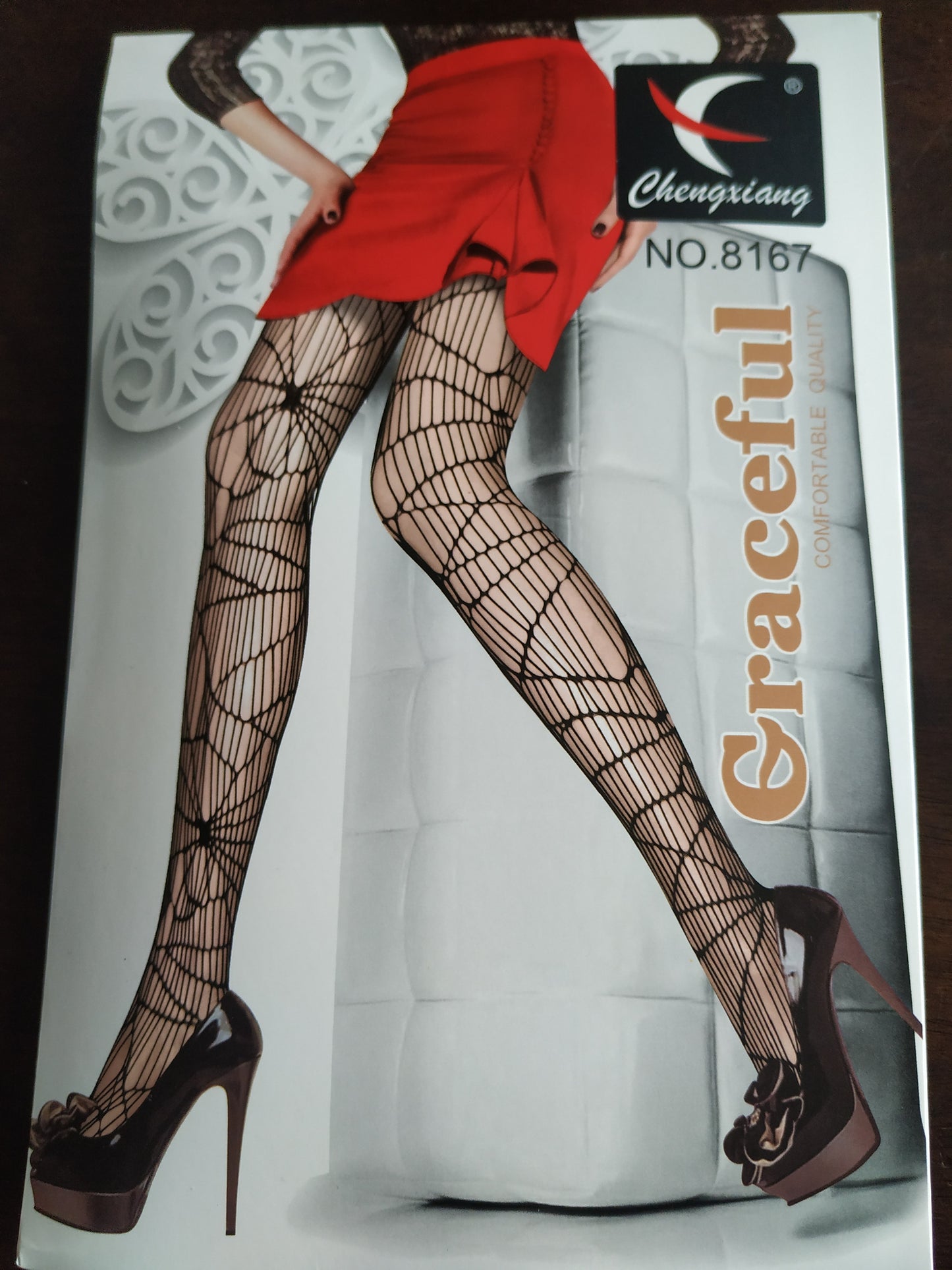 Spiders Web Fishnet Tights Black One Size