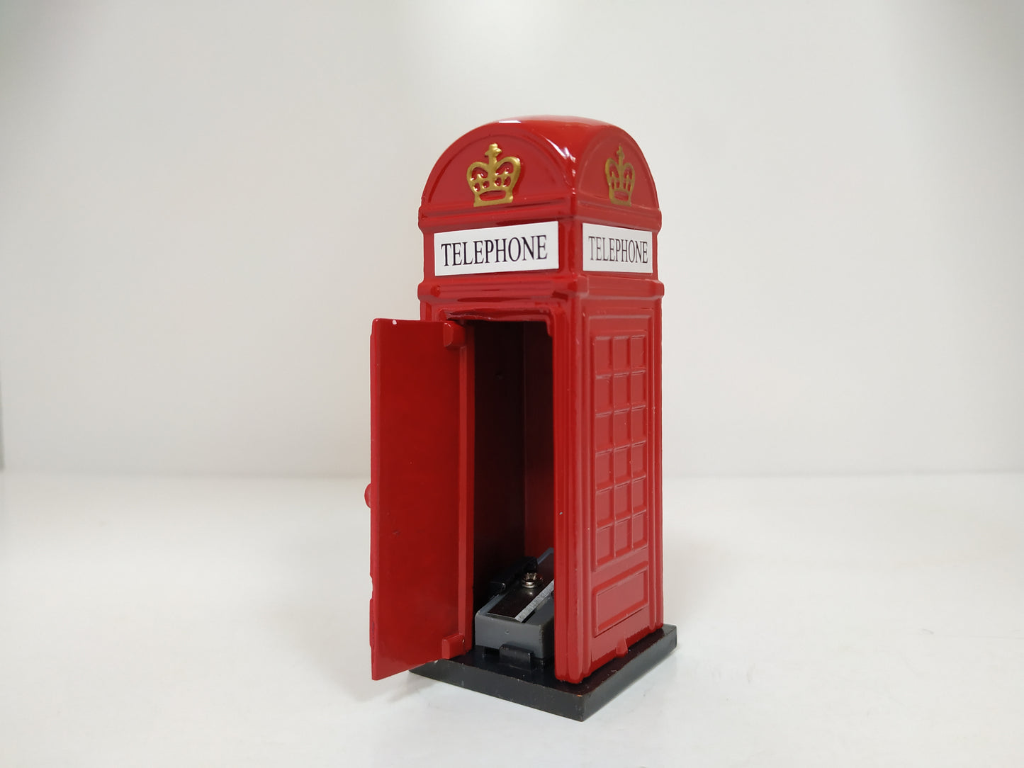Red Telephone Box Pencil sharpener metal die cast collector miniature display model New Boxed