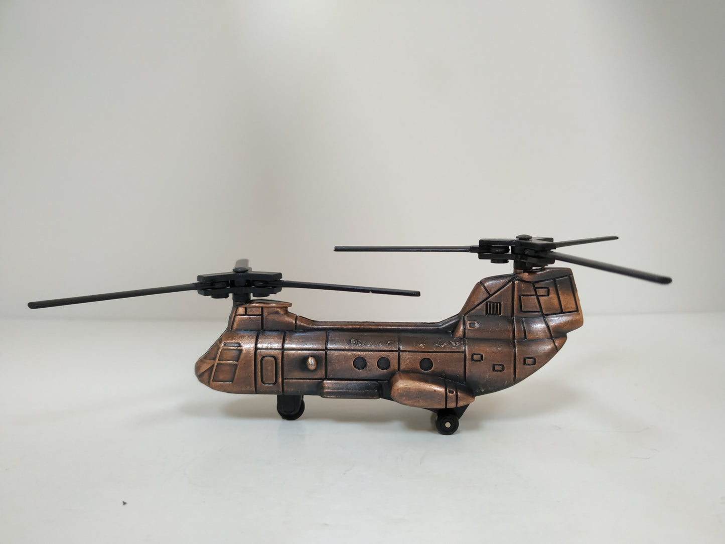 New Double Propellers Helicopter Pencil sharpener metal die cast collector miniature display model New Boxed