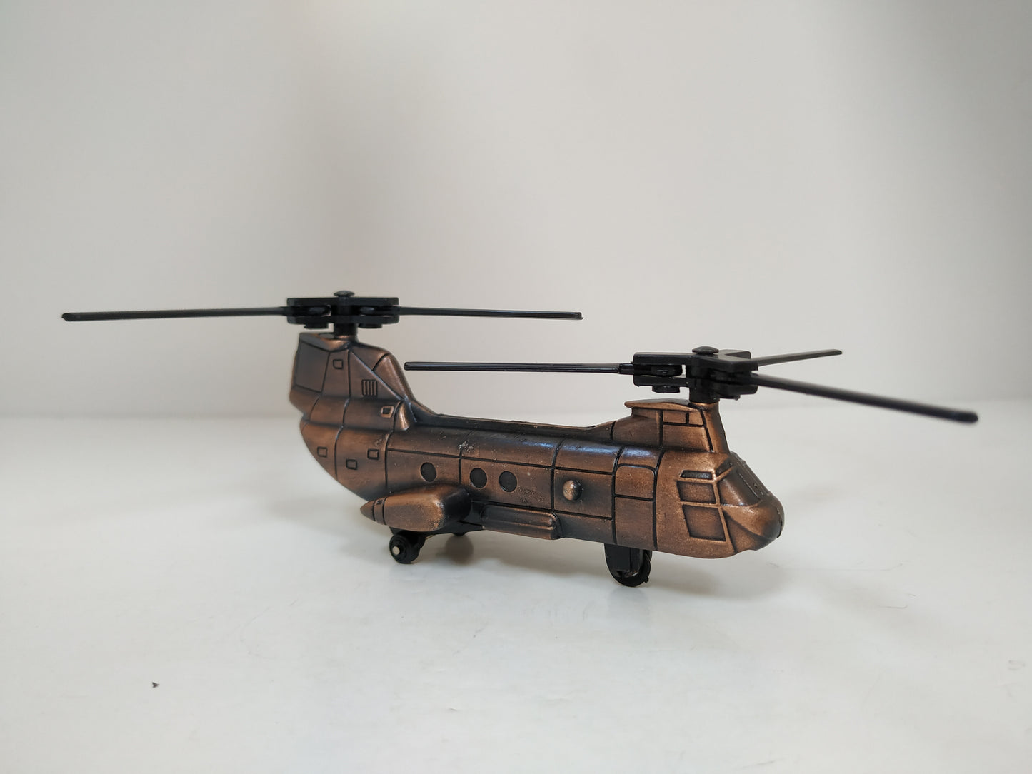 New Double Propellers Helicopter Pencil sharpener metal die cast collector miniature display model New Boxed