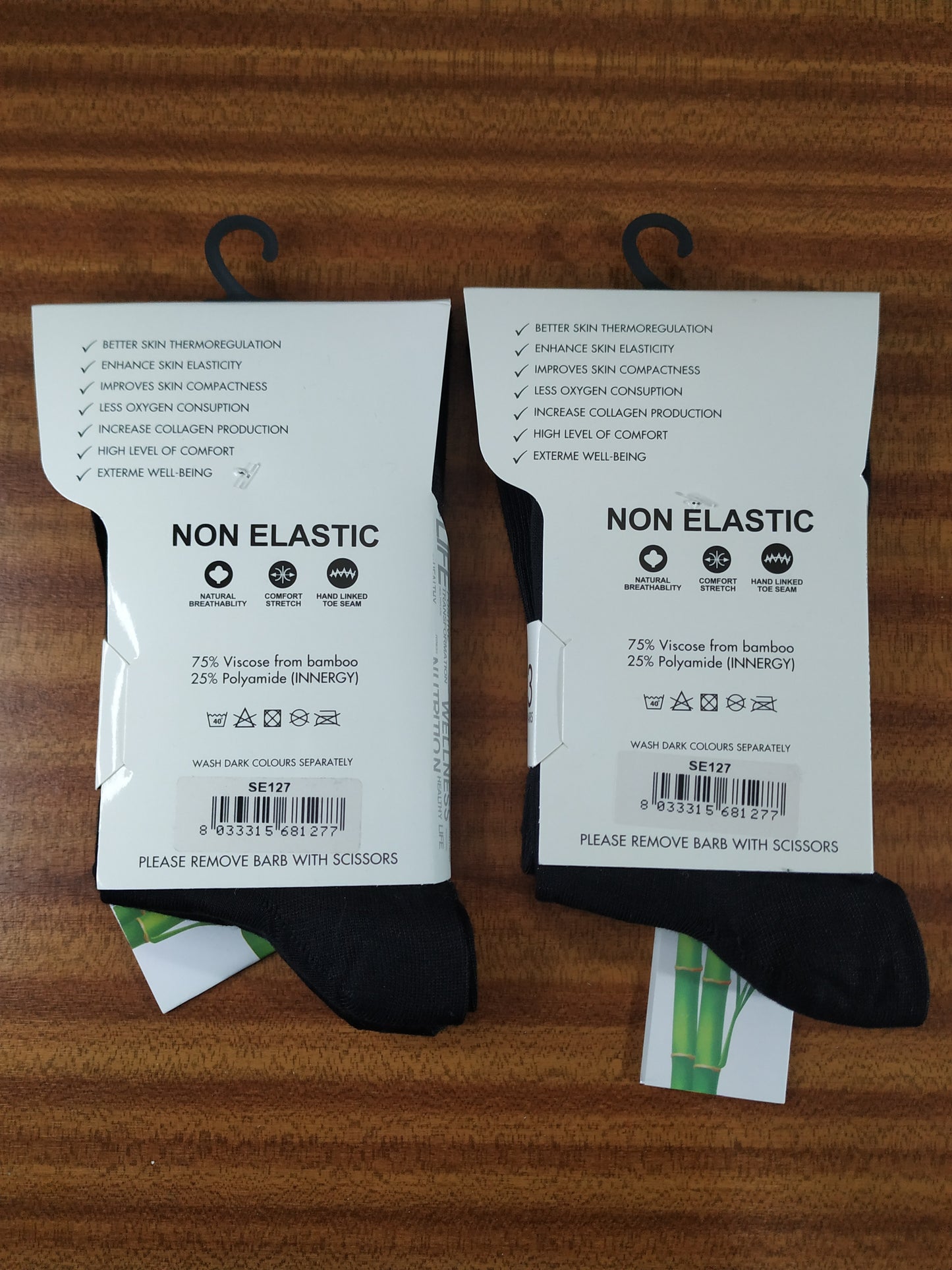 Ladies Bamboo Breathable Soft Summer Diabetic Socks Black 6 Pairs Size 4-8