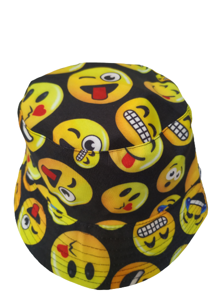 Big Emoji Bucket Hat Reversible Unisex One size 100% Cotton Party Festival Travel Promotion Hat