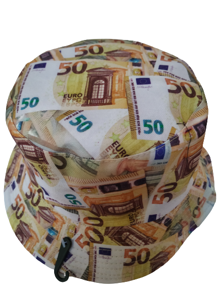 50 Euro Bucket Hat Reversible Unisex One size 100% Cotton Party Festival Travel Promotion Hat