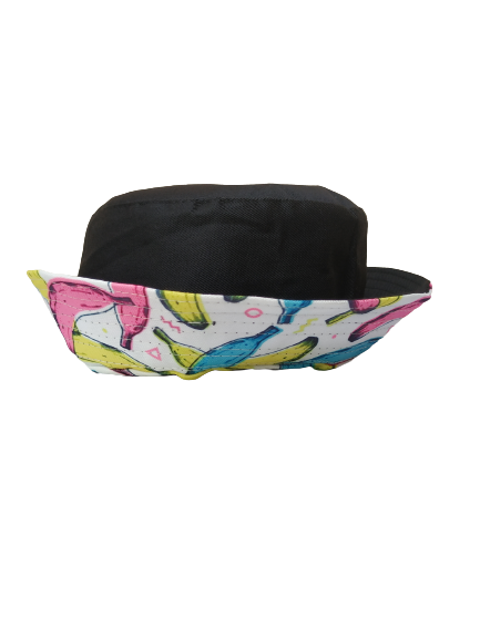 Neon Banana Bucket Hat Reversible Unisex One size 100% Cotton Party Festival Travel Promotion Hat