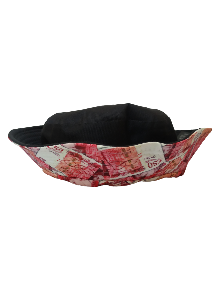 Fifty Pounds Bucket Hat Reversible Unisex One size 100% Cotton Party Festival Travel Promotion Hat