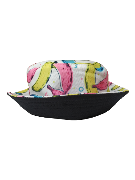 Neon Banana Bucket Hat Reversible Unisex One size 100% Cotton Party Festival Travel Promotion Hat