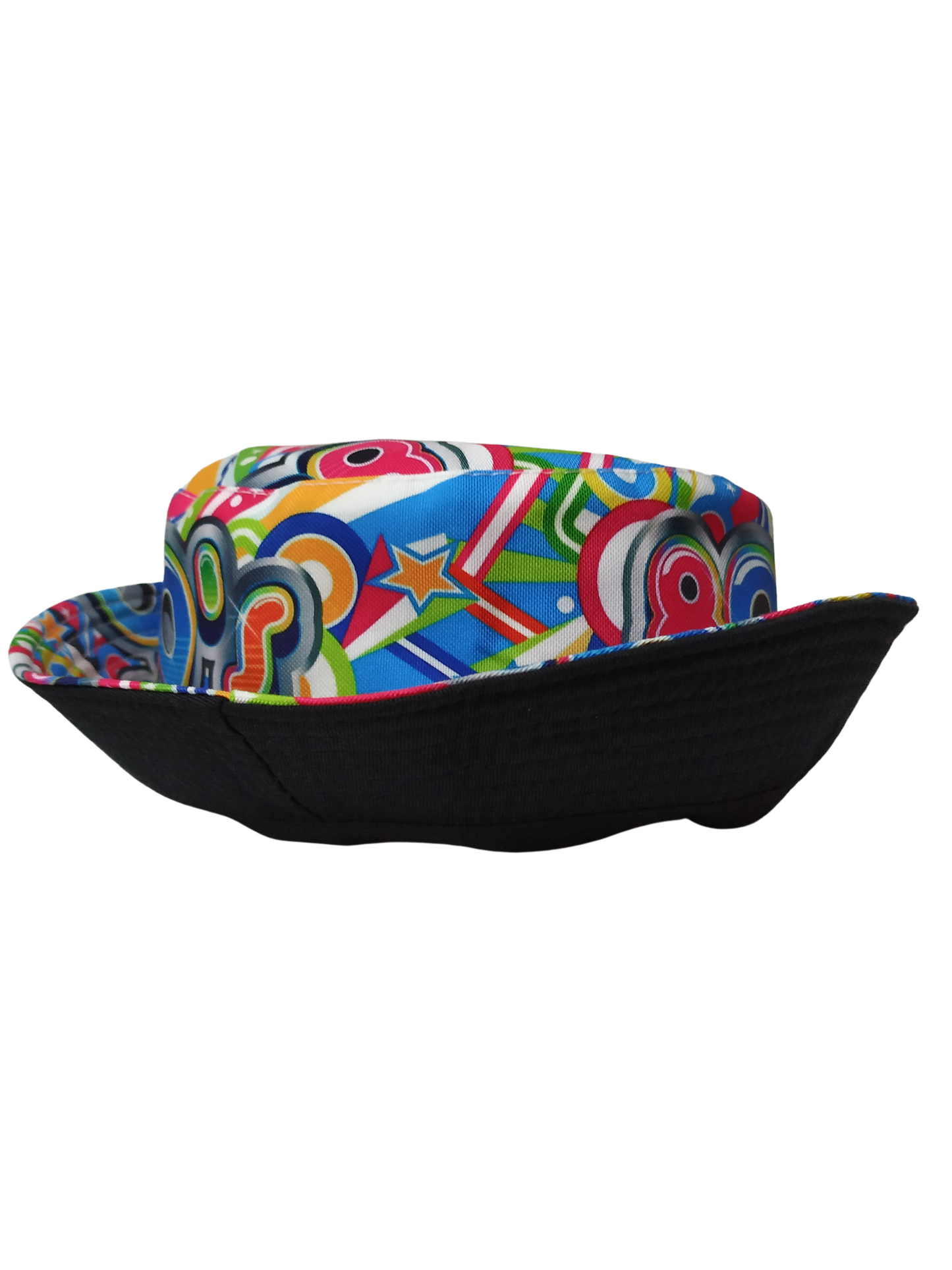 80s Bucket Hat Reversible Unisex One size 100% Cotton