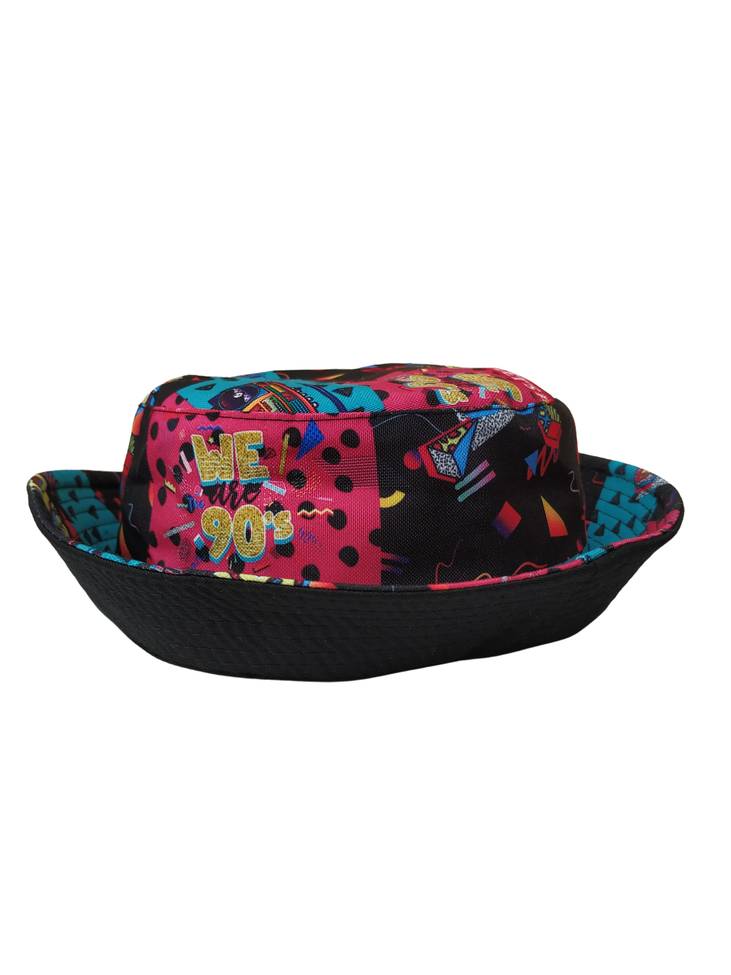 90s Lets Party Bucket Hat Reversible Unisex One size 100% Cotton Party Festival Travel Promotion Hat