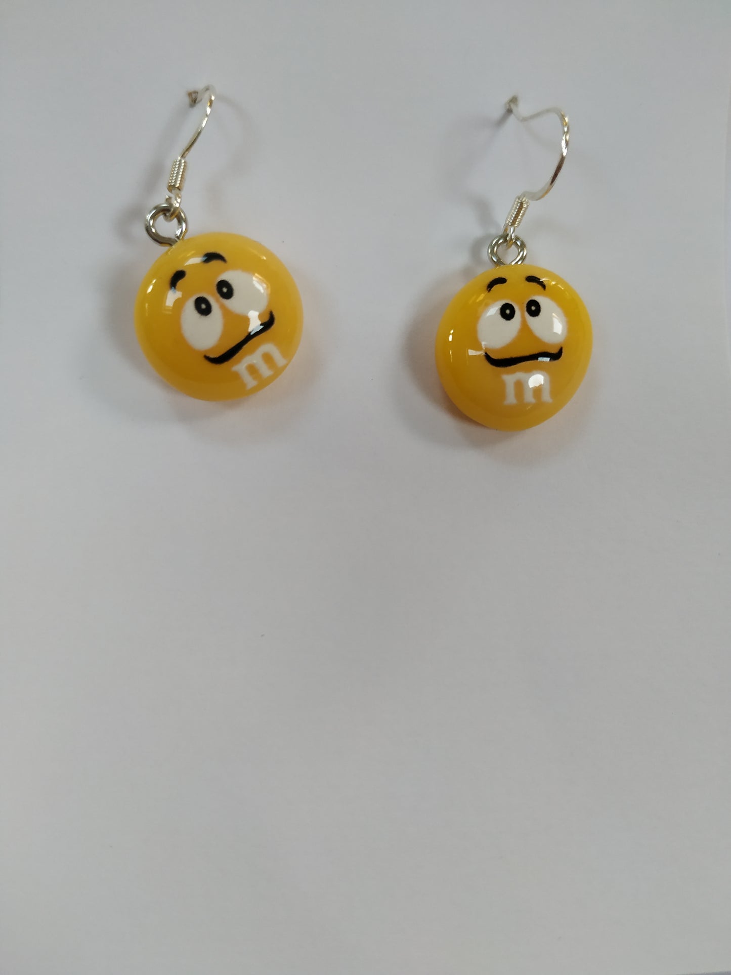 Yellow mm Earrings 925 Silver Plated Hooks Novelty Party Design