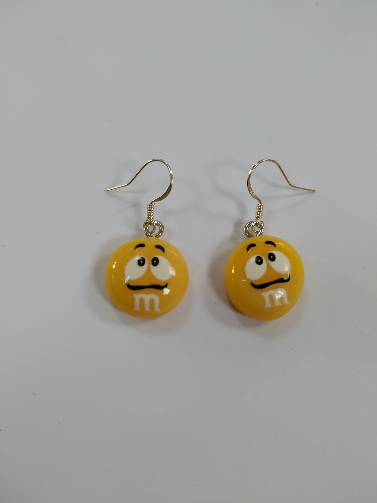 Yellow mm Earrings 925 Silver Plated Hooks Novelty Party Design