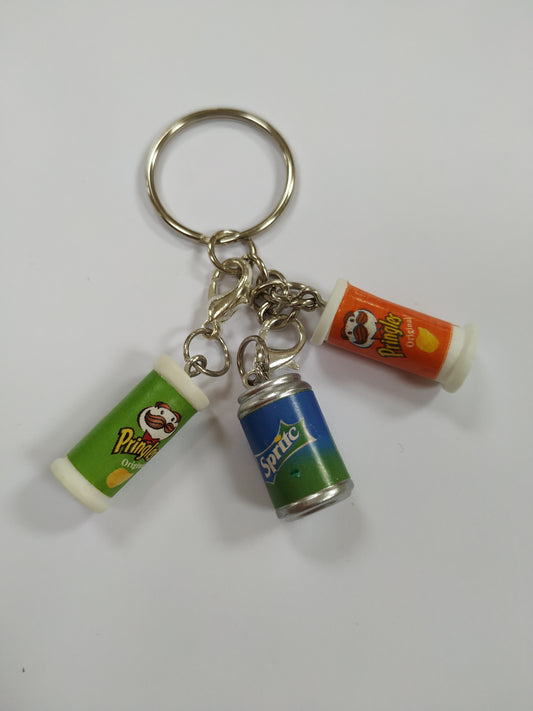 Pringles Sprite Can Keyring keychain