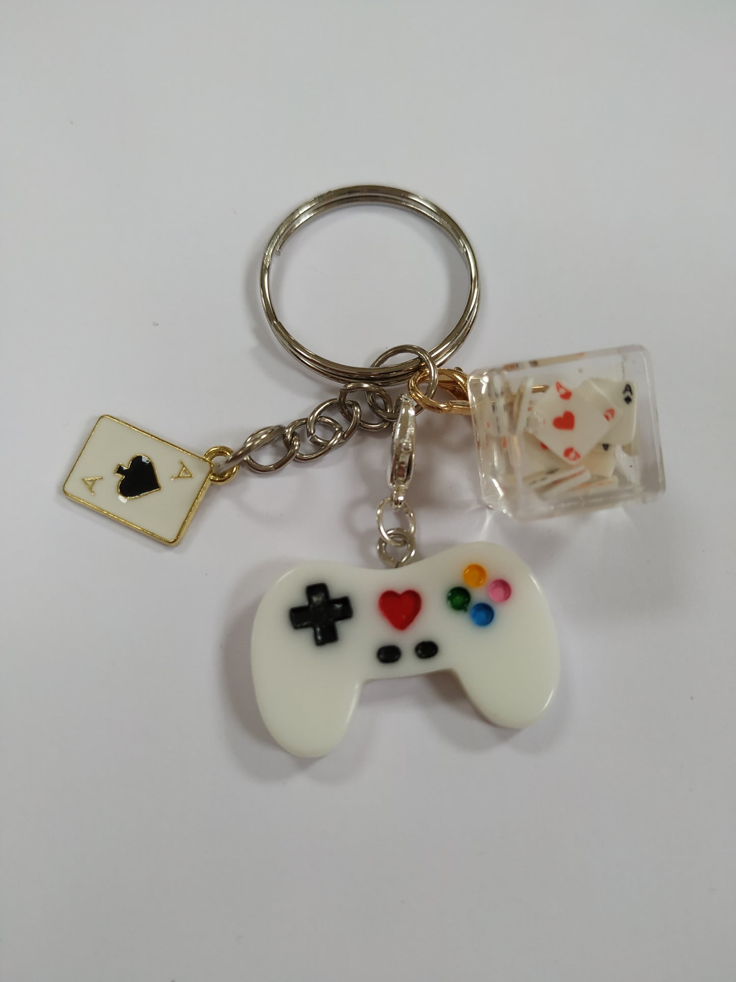 Games console Ace Card Playing Cards Cube Keyring keychain