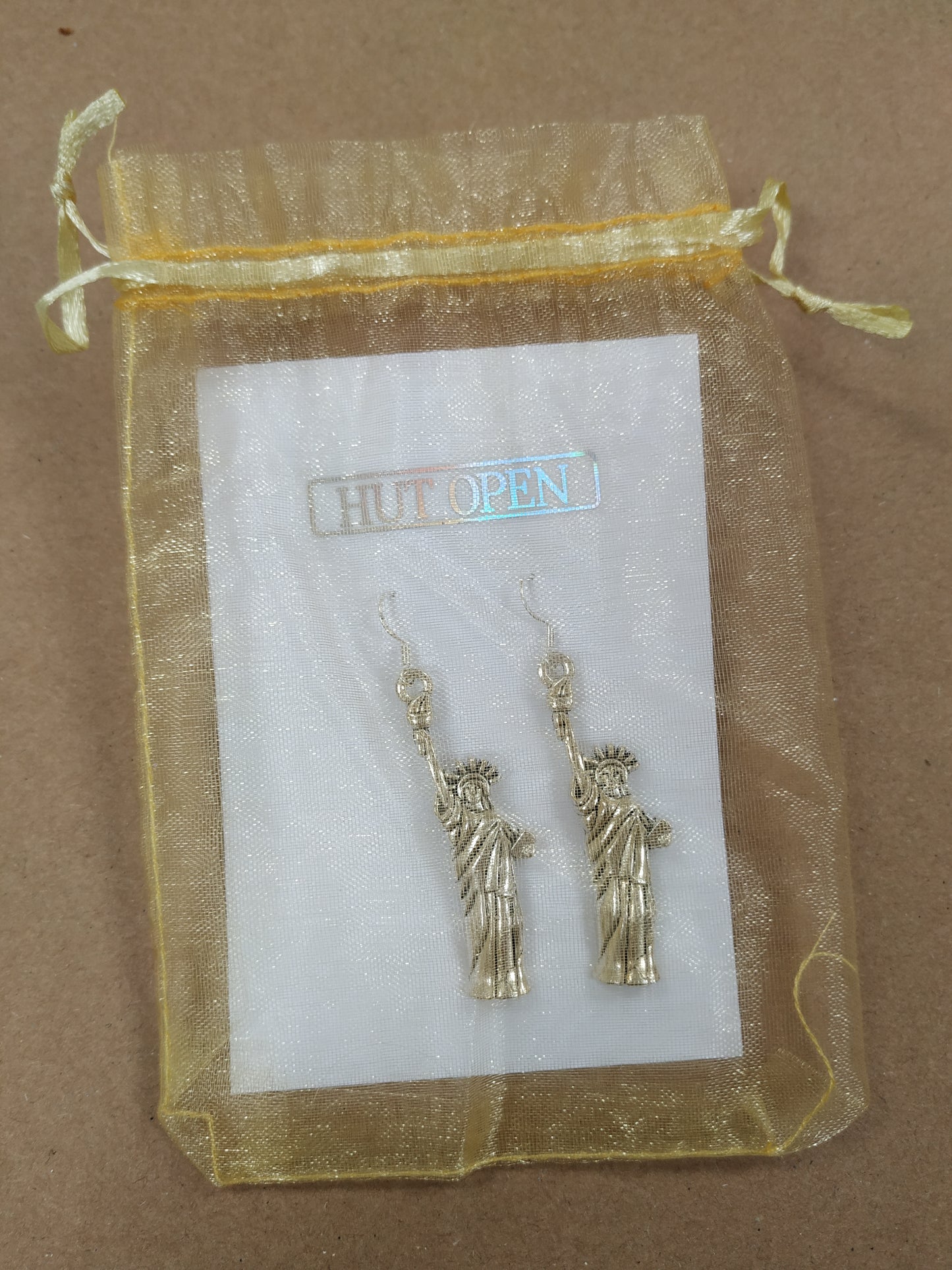 Statue of Liberty Earrings s925 Silver plated hooks