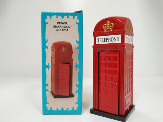 Red Telephone Box Pencil sharpener metal die cast collector miniature display model New Boxed