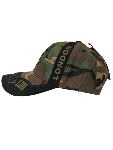 LDN Army Camo Baseball Cap Adult One Size Adjustable Strap