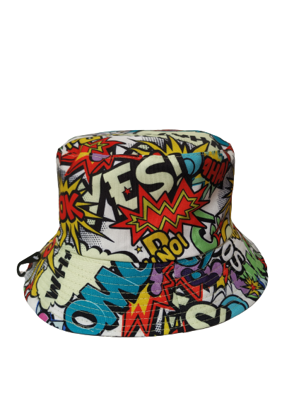 Bang Retro Bucket hat reversible Unisex One size 100% cotton Summer Party Festival Hat