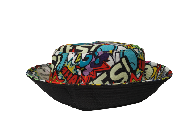 Bang Retro Bucket hat reversible Unisex One size 100% cotton Summer Party Festival Hat