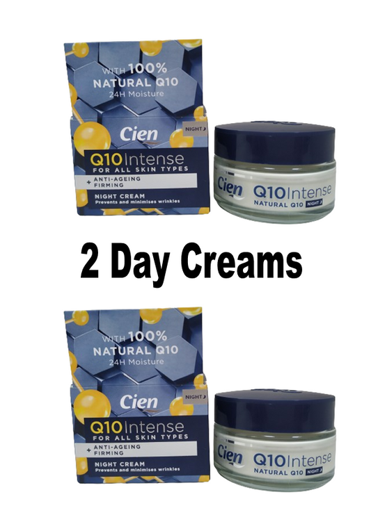 Cien Q10 Intense 2xDay Cream All Skin Types Anti-wrinkle Dermatologically Tested