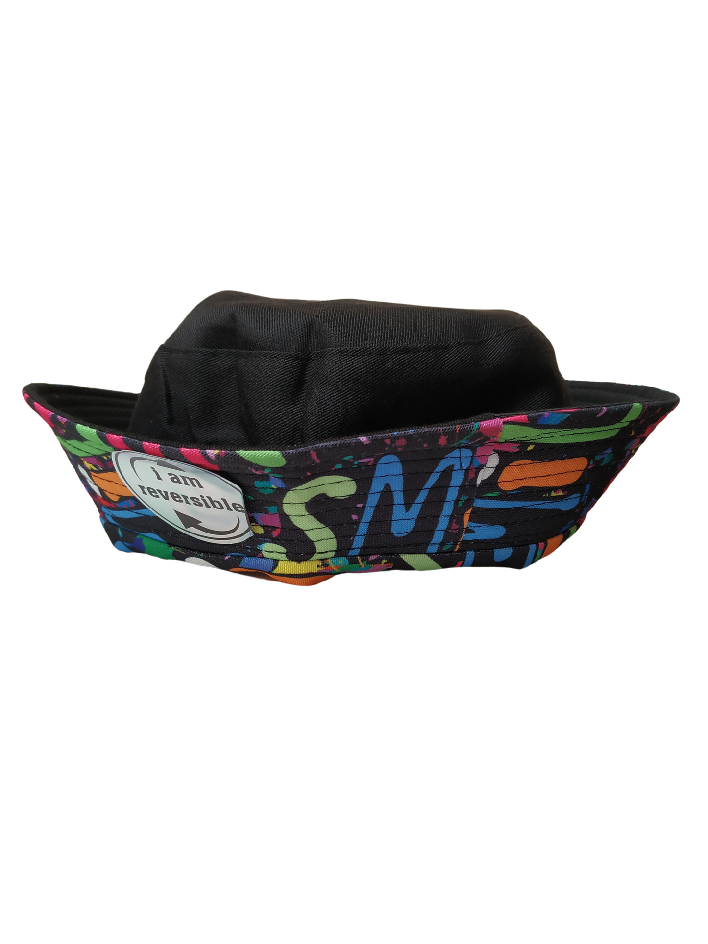 Colourful Graffiti Bucket Hat Reversible Unisex One size 100% Cotton Party Festival Travel Promotion Hat