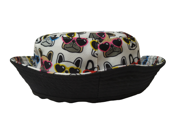 Dog Sunglasses White Bucket hat Revisable Unisex One size