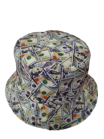 Dollar Bucket Hat Reversible Unisex One size 100% Cotton Party Festival Travel Promotion Hat