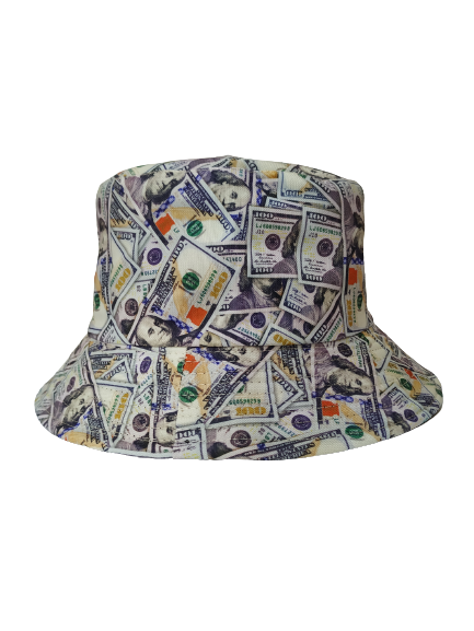 Dollar Bucket Hat Reversible Unisex One size 100% Cotton Party Festival Travel Promotion Hat