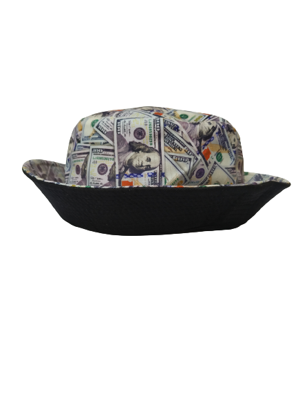 Dollar Bucket Hat Reversible Unisex One size 100% Cotton Party Festival Travel Promotion Hat