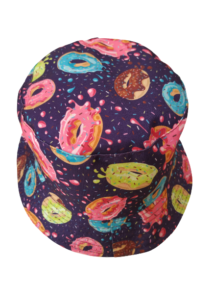 Doughnut Purple Bucket hat reversible Unisex One size