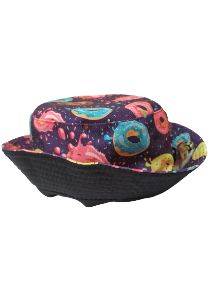 Doughnut Purple Bucket hat reversible Unisex One size