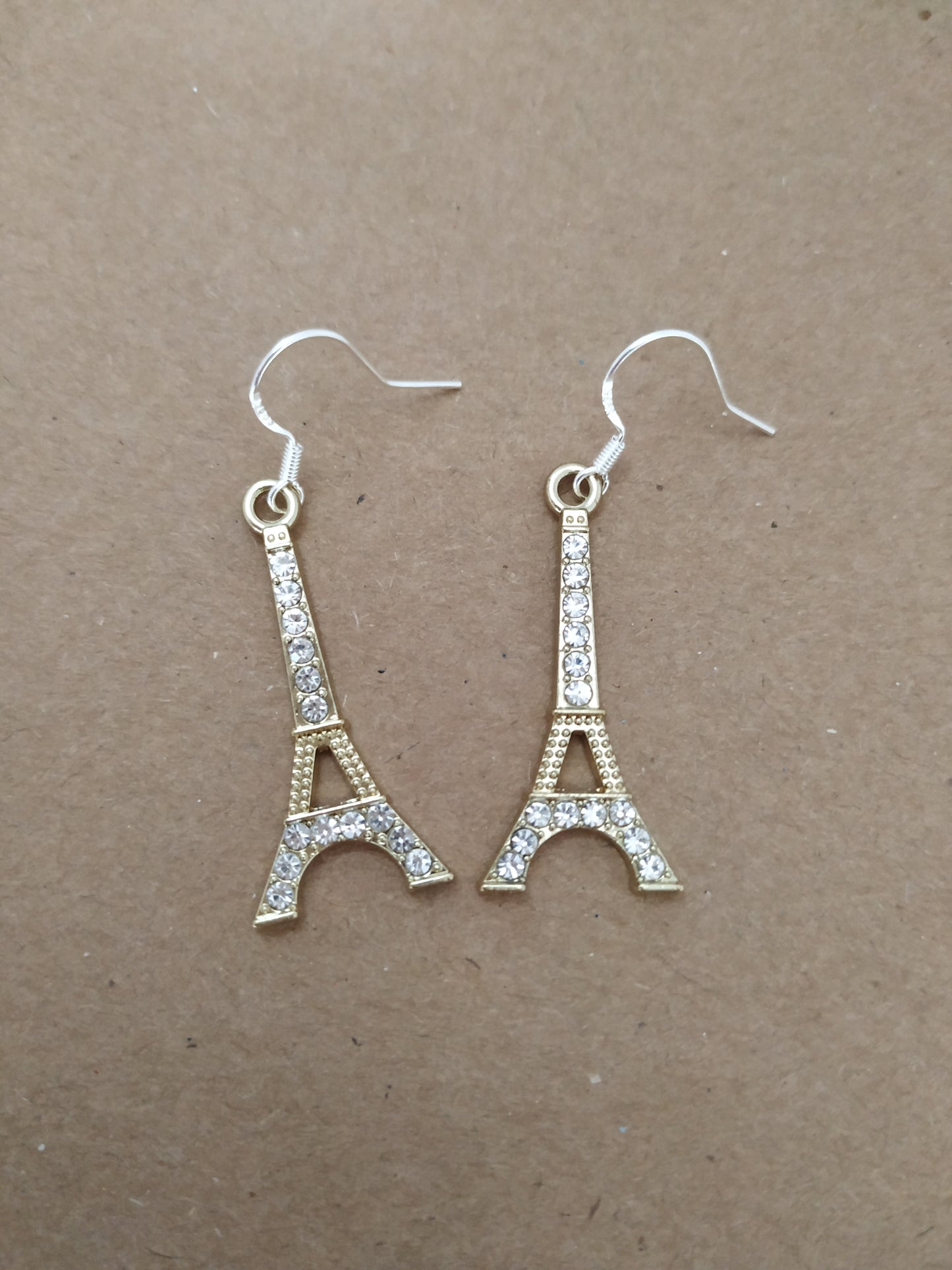 Eiffel Tower Diamante Earrings Stamped S925 Silver plated hooks Party Promotion Celebrations Novelty Earrings