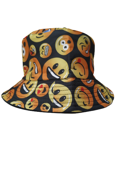 Emoji Bucket hat reversible Unisex One size 100% cotton