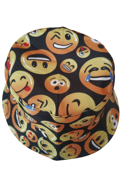 Emoji Bucket hat reversible Unisex One size 100% cotton