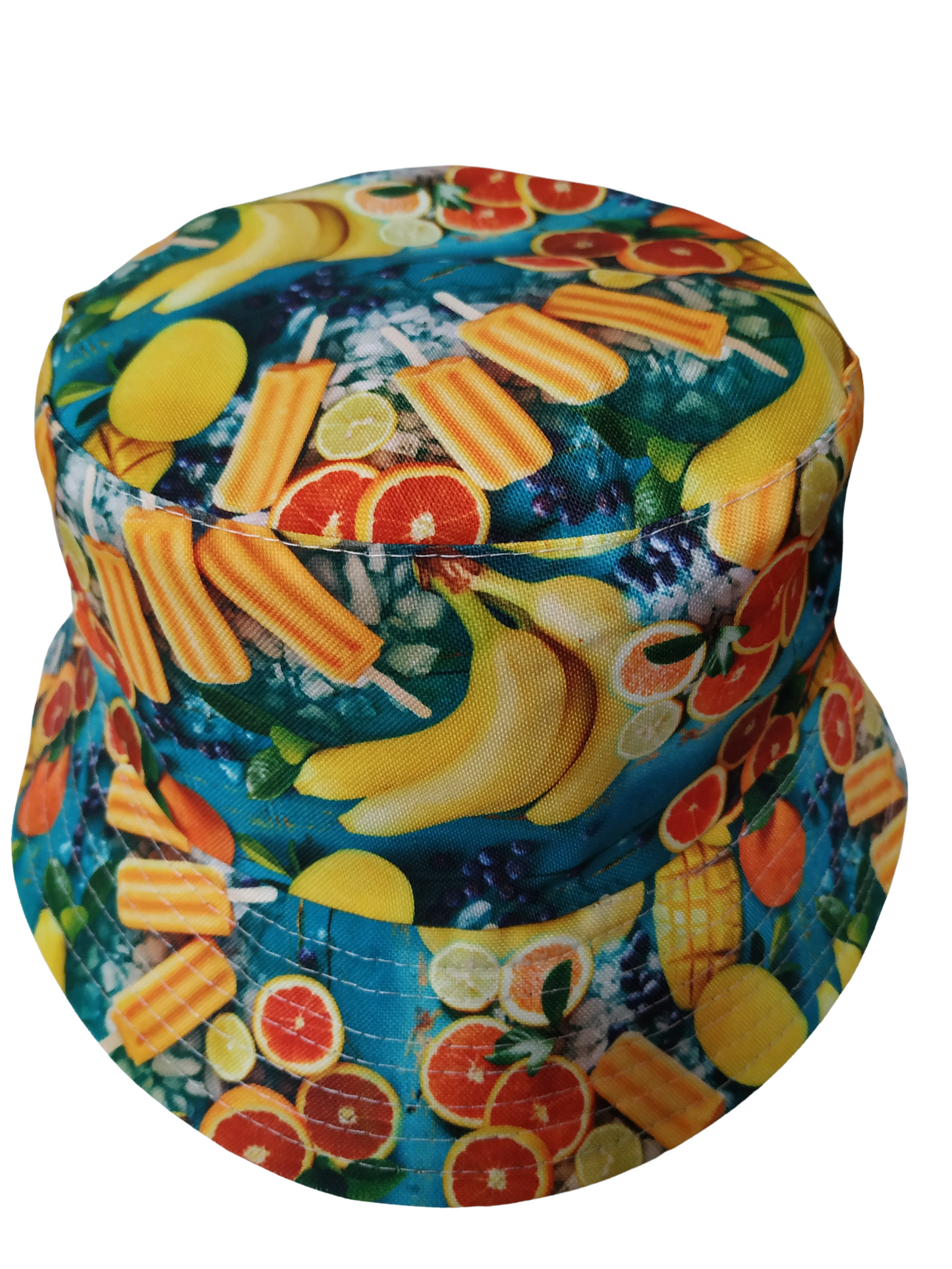 Fruit Ice Lollies Bucket Hat Reversible Unisex One size 100% Cotton