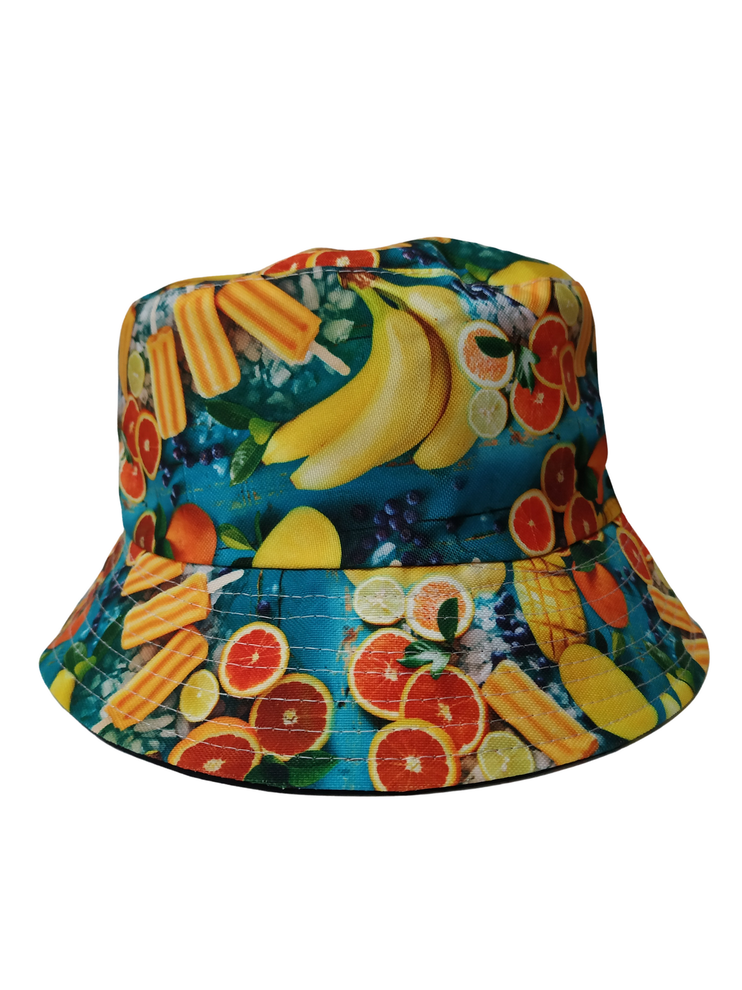 Fruit Ice Lollies Bucket Hat Reversible Unisex One size 100% Cotton