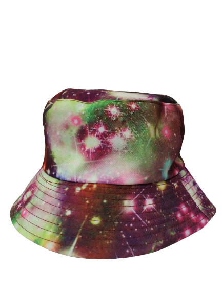 Galaxy Bucket hat reversible Unisex One size 100% cotton Summer Party Festival Hat