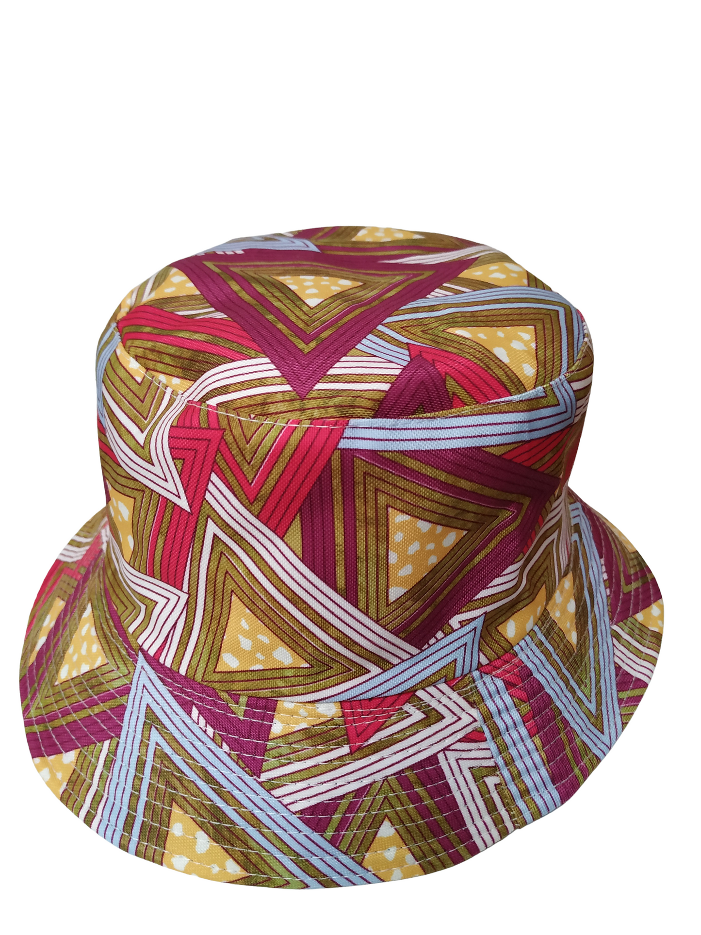 Golden Triangle Bucket Hat Reversible Unisex One size 100% Cotton