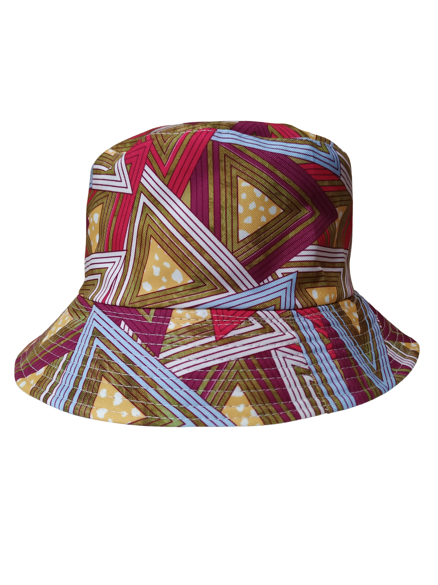 Golden Triangle Bucket Hat Reversible Unisex One size 100% Cotton