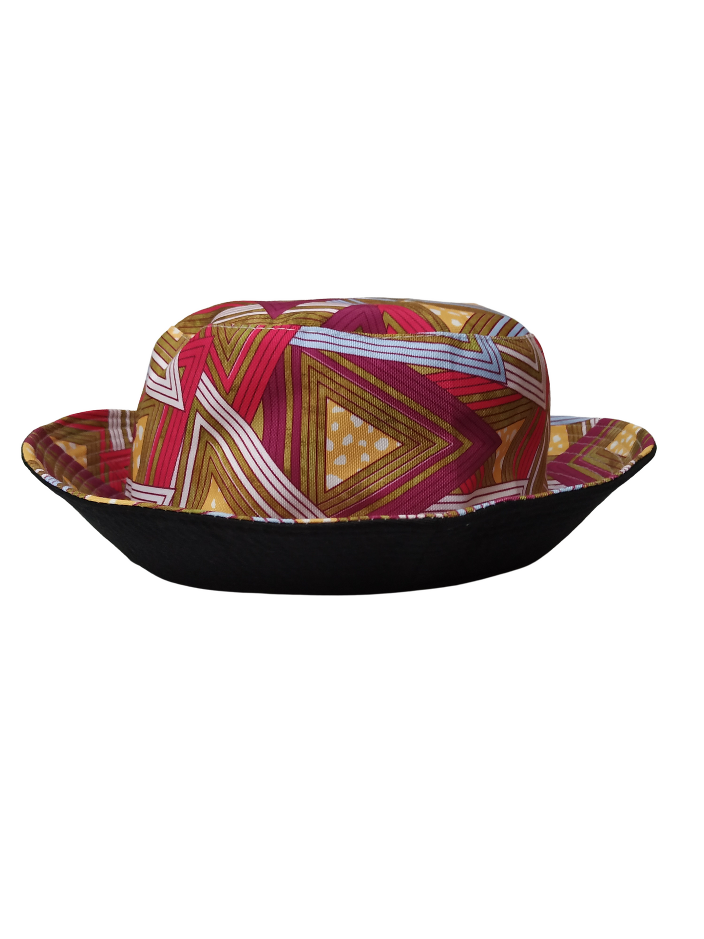 Golden Triangle Bucket Hat Reversible Unisex One size 100% Cotton