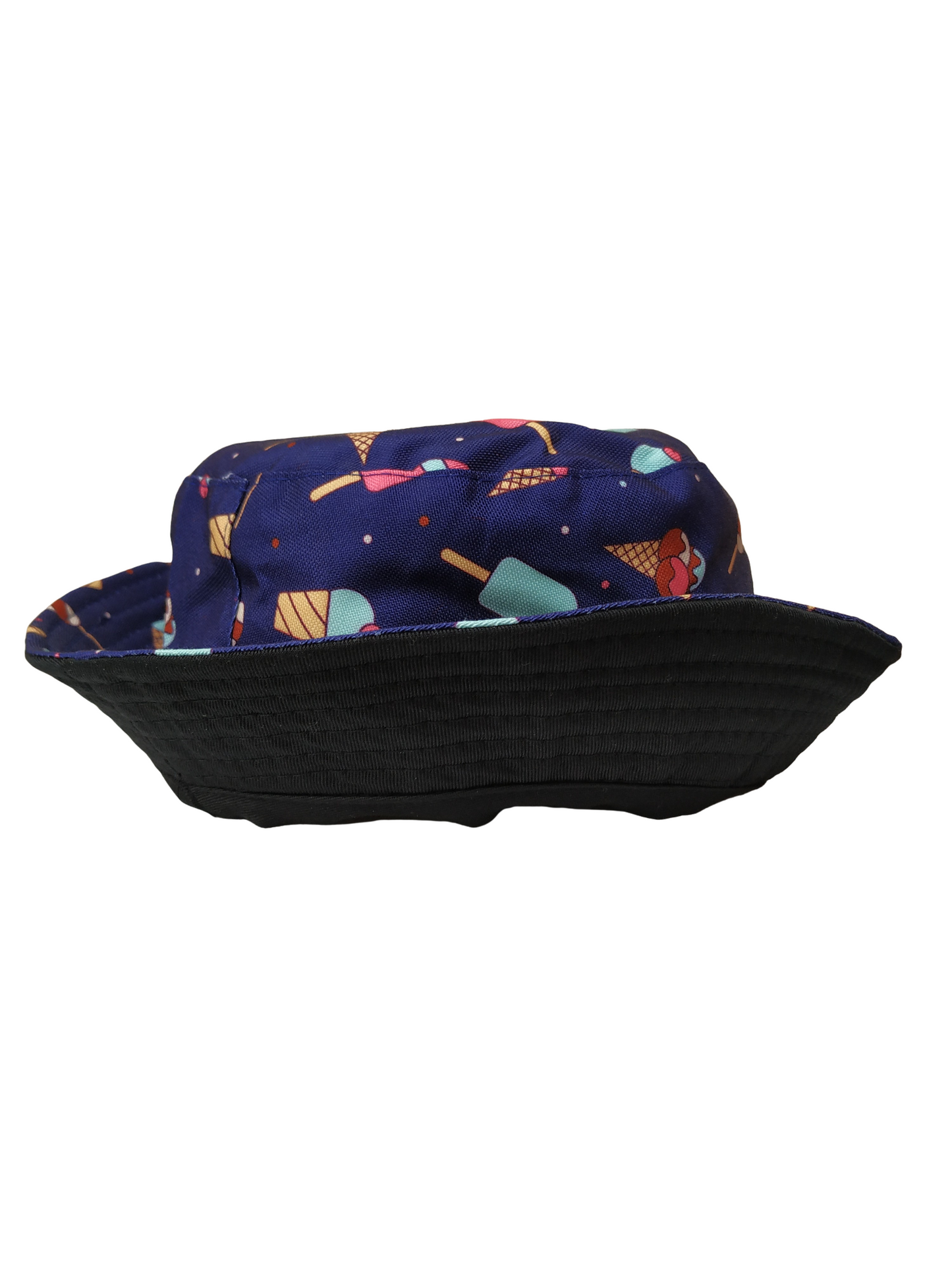 Ice Cream Lolly Blue Bucket Hat Reversible Unisex One size 100% Cotton Party Festival Travel Promotion Hat (Copy)