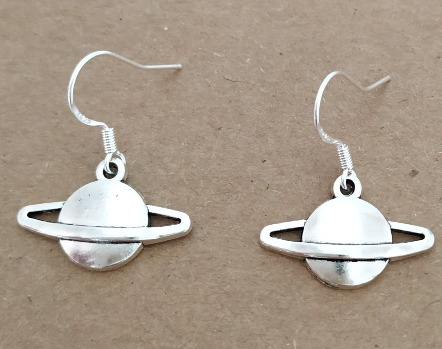 Planet Saturn Earrings 925 silver plated hooks Party Novelty Earrings