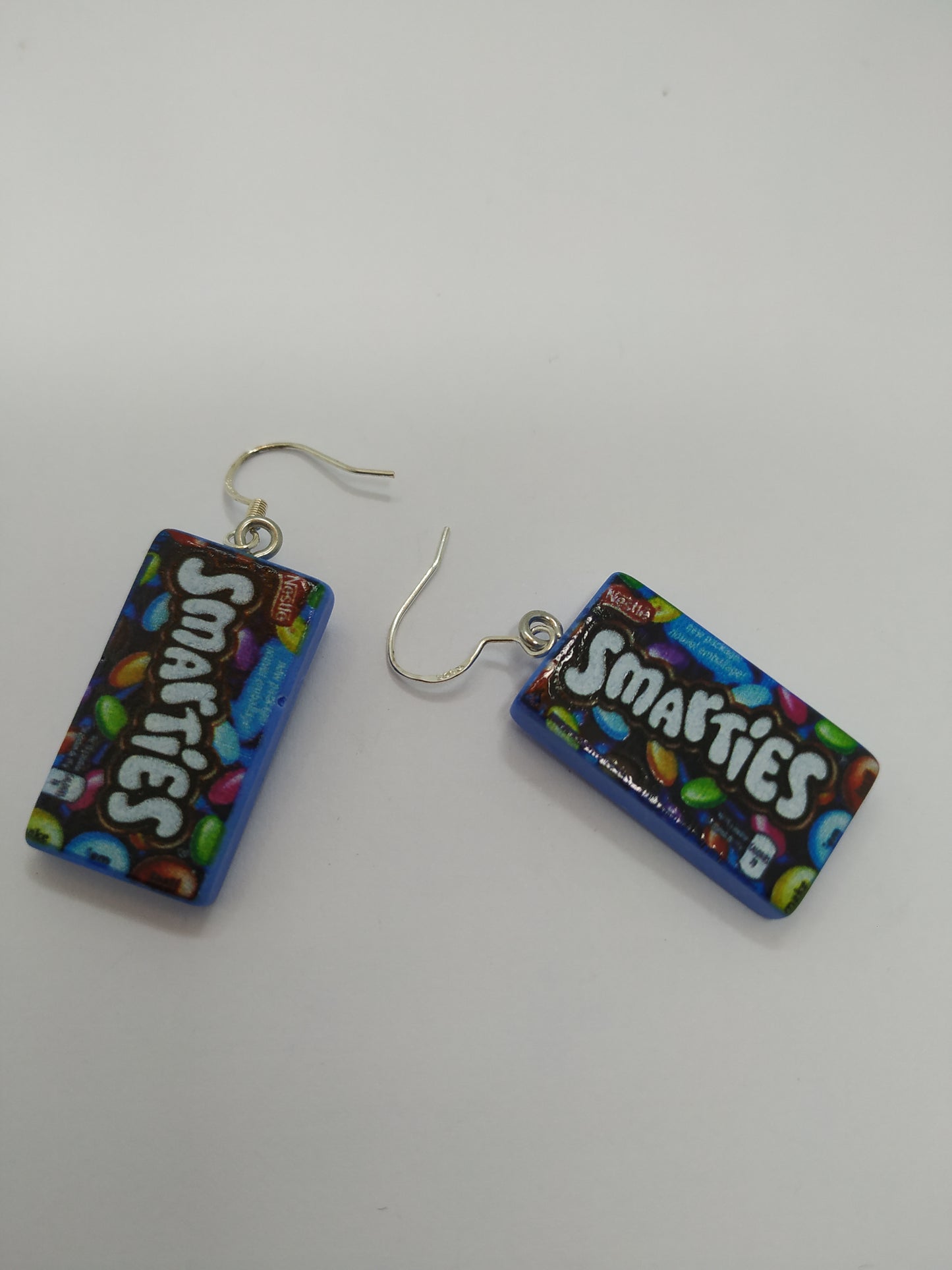 Smarties Earrings 925 Silver Plated Hooks Novelty Party Design