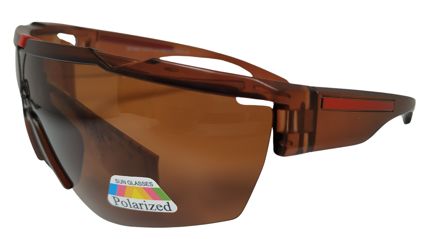 Bike Riding Sunglasses Brown Frame Sports Polarized